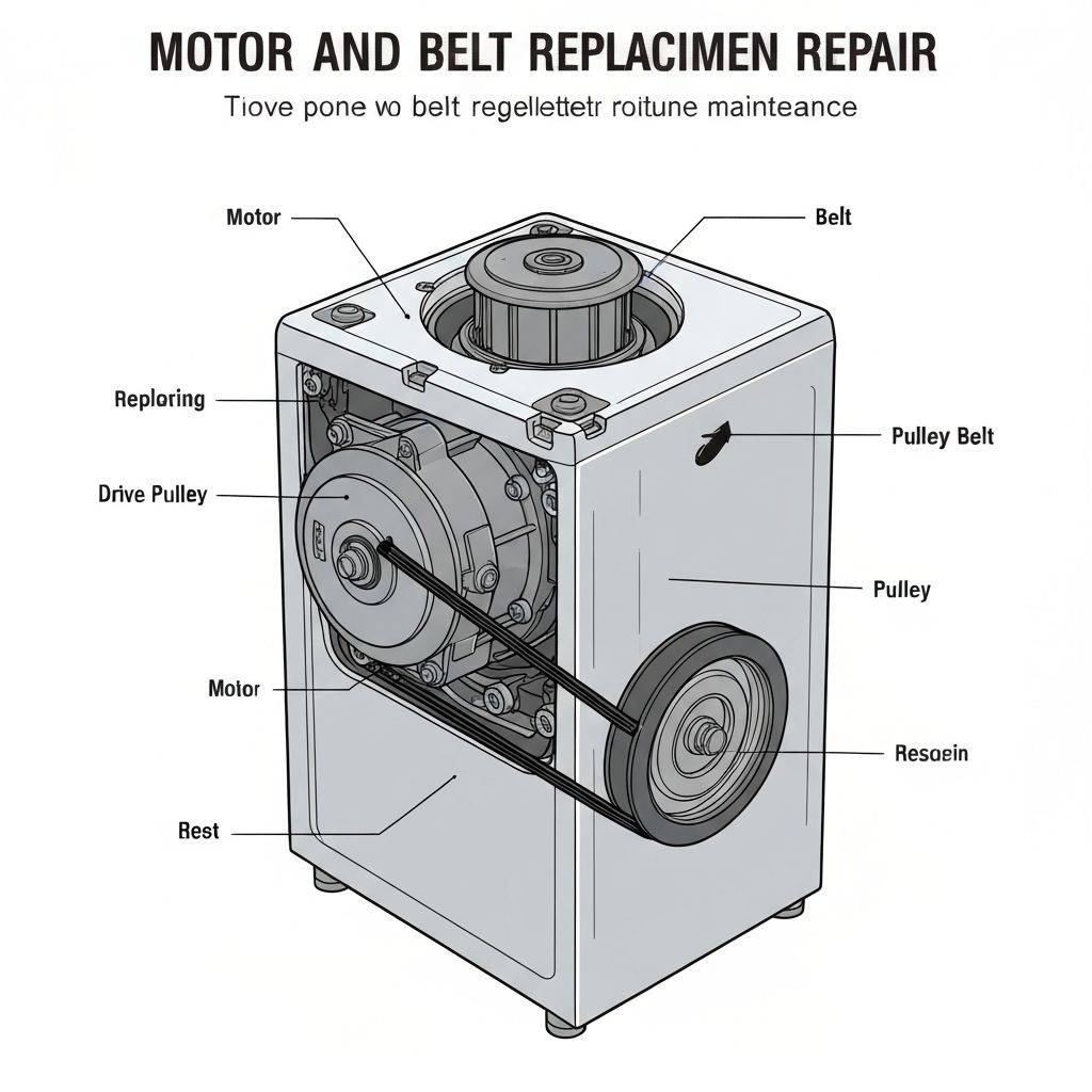 تصليح المحرك والحزام